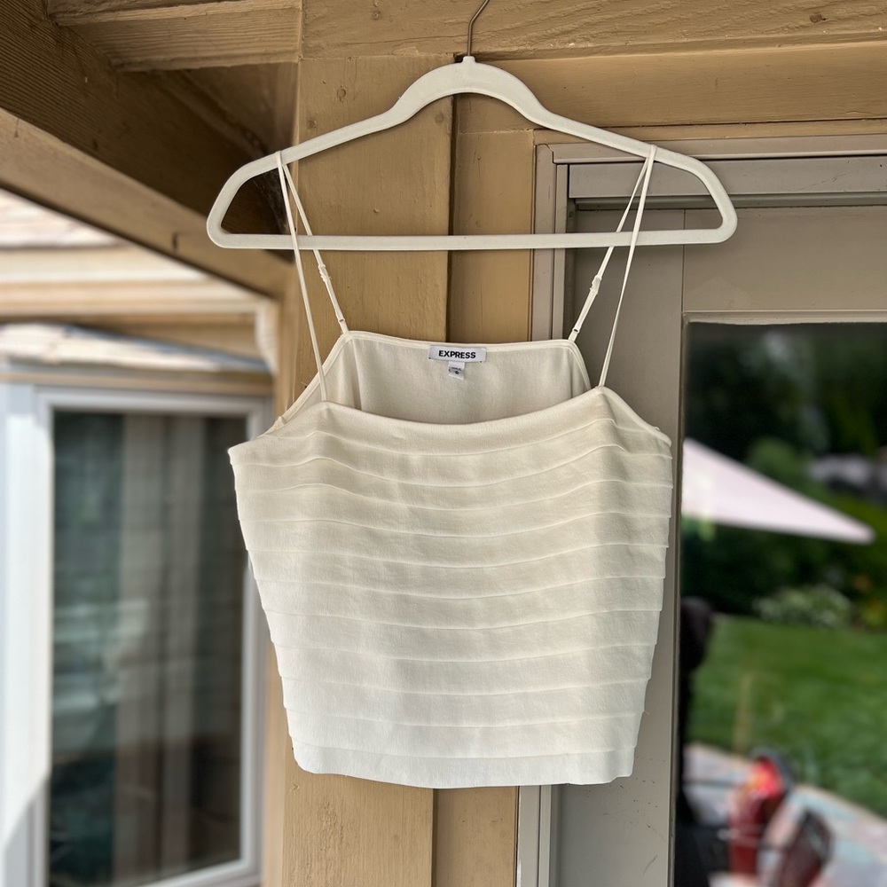 Off-White Linen Top - Size M